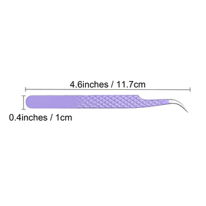 Pince à épiler à pointe en fibre pour extensions de cils volume/isolation avec pince personnalisée à 90 degrés en acier inoxydable - Product Image 4