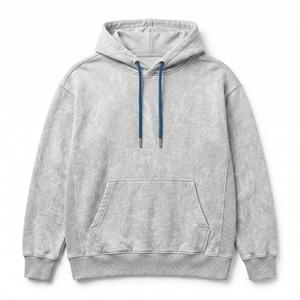 Heavyweight Acid Wash Hoodie Custom Vintage Style Streetwear Pullover Breathable Cotton <b>Fabric</b> High Quality Casual Wear - Product Image 1