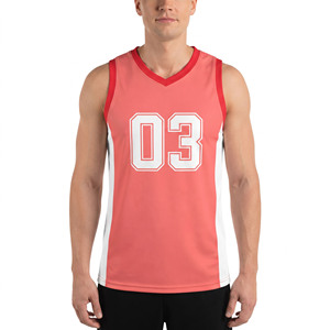 Maillot de basket-ball pour hommes 100% polyester, maillots de basket-ball à col en V pour hommes, maillot de basket-ball sans manches pour hommes, maillot de basket-ball en gros - Product Image 1