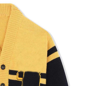 Suéter de punto a rayas rojas y blancas para hombre, manga larga, corte regular, para otoño - Product Image 2