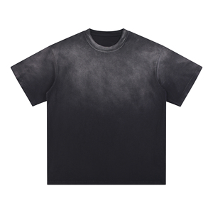 T-shirt Homme Vintage Coupe Ample Style Urbain 230g Pur Coton Manches Courtes Respirant Anti-humidité Couleur Unie Haute Résistance à la Décoloration - Product Image 1