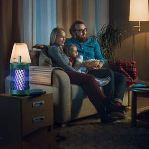 Rechargeable <b>UV</b> <b>Light</b> Electric Mosquito Killer Lamp Bug Zapper Night <b>Light</b> Strap 10594 Cubic Feet Range Maximum Mosquito Catcher - Product Image 4