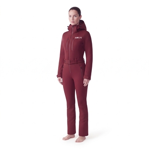 Combinaison de ski une pièce pour femme, imperméable, coupe-vent, chaude, à capuche, avec fermeture éclair, pour sports d'hiver, combinaison de plein air - Product Image 2