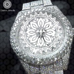 Reloj de Lujo Charm Jewells Unisex de Acero Inoxidable con Caja Poligonal de 30 mm, Cuarzo Analógico, Cristal de Zafiro, Brazalete con Diamantes, a la Moda - Product Image 4