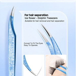 Pinzas, herramientas de belleza, logotipo personalizado, se acepta OEM, Pinky Leem, pinzas al por mayor, juego de pinzas para extensión de pestañas. - Product Image 3