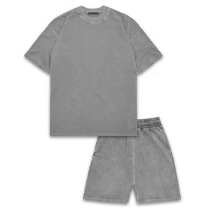 CustomMade Wholesale Custom Logo T Shirt and Shorts Outfits CustomMade Vintage Wash Men Summer Sets - Product Image 1