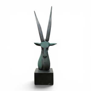 Escultura Moderna Abstracta de Cabeza de Antílope, Figura de Animal en Poliresina, Estatua de Decoración de Lujo para el Hogar - Product Image 1