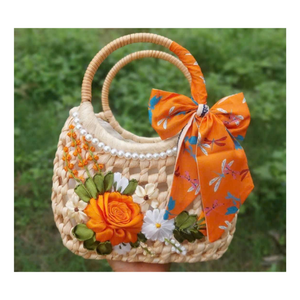 99 GOLD DATA Catarina Bohemian Water Hyacinth Crossbody <b>Handbag</b> Vintage Fashion Design Zipper Eco-friendly <b>Summer</b> Portable - Product Image 4