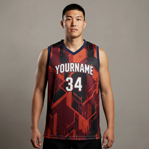 Nouveau Maillot de Basketball Homme 2026 100% Polyester Personnalisable avec Nom et Logo Sans Manches Imprimé Grande Taille Confortable - Product Image 1