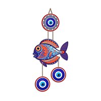 Décoration murale Feng Shui Poisson Contre le Mauvais Œil en MDF pour Entrée de Maison et Salon