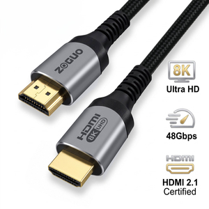 Câble <span class=keywords><strong>HDMI</strong></span> 2.1 <span class=keywords><strong>certifié</strong></span> ultra haute vitesse 48 Gbps EARC HDR 8K en gros - Product Image 1