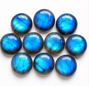 Cabujón de Labradorita Azul Fuego Natural de 5mm, Gema Suelta Personalizada, Piedra Pulida de Fondo Plano con Juego de Color para Fabricación de Joyas - Product Image 3