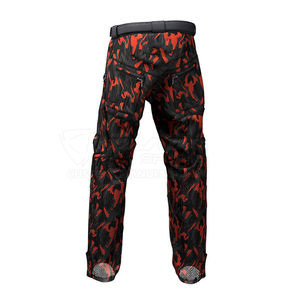 Paintball Pants Black Red Camouflage Tactical Design Polyester Mesh Panels Multiple Pockets Outdoor <b>Shooting</b> Games Protective - Product Image 2