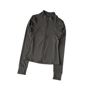 Traje de Yoga para mujer, chaqueta deportiva de manga larga con cuello de pie de gama alta para correr, entrenamiento, Fitness, Top, traje para correr a prueba de viento - Product Image 6