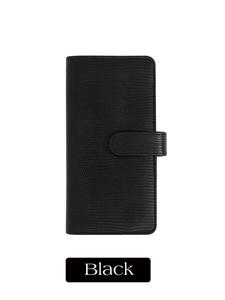 Cartera Compacta Delgada de Piel de Lagarto, Sin Anillas, para Tarjetas, Billetes, Cheques y Pasaportes, Superventas - Product Image 3