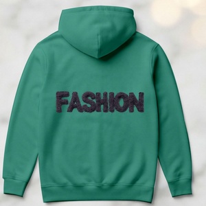 Sudadera con Capucha de Primera Calidad, con Logotipo Bordado en Chenilla Personalizado, Color Verde, Sostenible, de Alta Gama y Gran Venta - Product Image 2