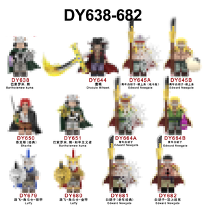 Figura de Guerrero Pirata Estilo Anime Personalizada, Bloques de Construcción de Plástico ABS, Juguete Coleccionable, Set de Personajes Compatible con DIY - Product Image 1