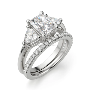 Venta caliente Moissanite de 12,92 quilates de corte radiante en 9K 10K 14K 18K Anillos de Compromiso de oro anillo de diseñador de boda de lujo para mujer - Product Image 1