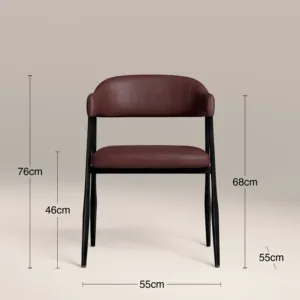 SINTERIOR BURGUNDY PRESLEY CARVER DINING <b>CHAIR</b> - Product Image 3