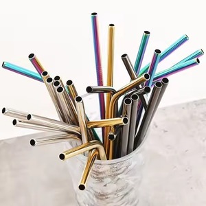 Premium Reusable Stainless Steel <b>Drinking</b> <b>Straws</b> Metal Beverage Accessories <b>for</b> Juice Smoothies Cocktails and Water - Product Image 4