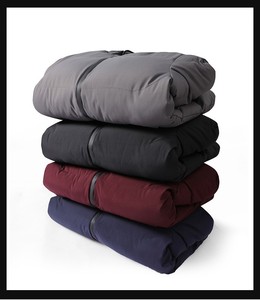 Veste décontractée à capuche pour homme, couleur unie, épaisse, automne-hiver, prix d'usine Chine-Bangladesh, broderie personnalisée du logo, vente transfrontalière - Product Image 3