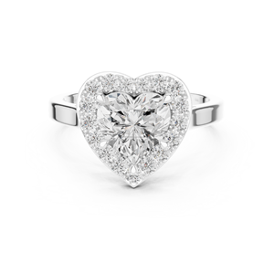 Nitya Jewels 14K <b>Adjustable</b> <b>Ring</b> with Lab Grown Diamond Ethnic Style Heart Cut for Daily Wear - Product Image 3