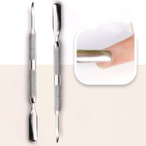 Empujador de Cutículas de Acero Inoxidable de Doble Cara con Logotipo Personalizado, Acabado Espejo, Limpiador de Uñas de Doble Extremo, ANAAIF ENTERPRISES - Product Image 2