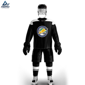 Nuevo y Moderno Uniforme de Hockey sobre Hielo OEM ODM en Blanco y Negro, Manga Larga, Precio Competitivo, Alta Calidad, Diseño Único - Product Image 1