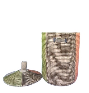 Natural sedge box with <b>lid</b> for storing clothes utensils and toys - Product Image 3