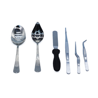 Set Peralatan Plating Chef 6 Buah Altomme Instruments dari Baja Anti Karat, Perlengkapan Kuliner Profesional untuk Dekorasi Makanan, Termasuk Penjepit dan Sendok