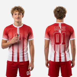 Maillot de handball unisexe personnalisé en polyester respirant à séchage rapide, col rond, manches courtes, pour entraînement d'équipe, vente en gros - Product Image 5