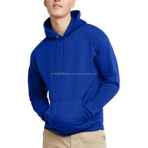 Sweats à capuche en polaire polyester/coton les plus vendus, vente en gros avec broderie, teinture unie, sérigraphie pour l'hiver, 450 g/m² - Product Image 1