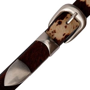 Cinturón de Cuero de Vaca con Pelo de Vaca de Longitud Personalizada, Cinturón de Lujo con Diseño Casual para Hombre, con Patrón de Pelo de Vaca - Product Image 5