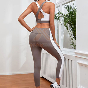 Créez votre propre ensemble de yoga pour femmes - Ensemble 2 pièces respirant en Spandex/Polyester avec logo uni sur le devant, vêtements de sport et de fitness, nouvelle arrivée - Product Image 3