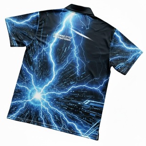 เสื้อโปโลพิมพ์ลายแบบซับลิเมชั่น ดีไซน์ตามสั่ง ผลิตจากโพลีเอสเตอร์ 100% สำหรับผู้ชาย - Product Image 3