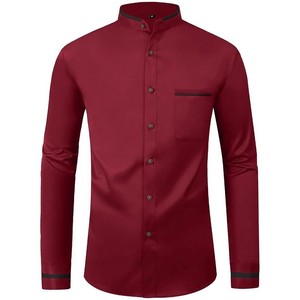 Chemise habillée blanche pour homme, coupe ajustée, manches longues, boutonnée, formelle, décontractée, pour le bureau, mariage, fête, classique, élégante - Product Image 5