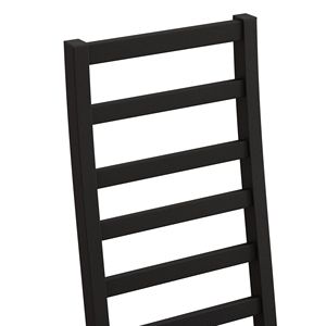 Set di 4 sedie da pranzo in pelle PU con schienale alto e senza braccioli in pelle nera con gambe in acciaio per cucina e soggiorno - Product Image 4