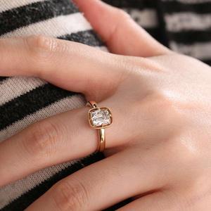 Wholesale 1.5ct <b>Old</b> Mine Cut Lab Grown Diamond IGI Certified 14K Solid White Gold Ring for Women Luxury Basket <b>cushion</b> ring - Product Image 1