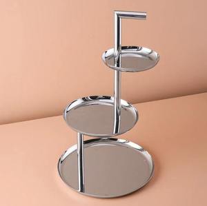 New Designer Aluminum Metal Eco-Friendly <b>Cake</b> <b>Stand</b> with Wood Wedding Tabletop Serving Bowl - Product Image 4