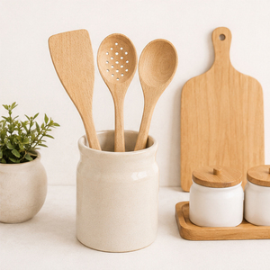 Fine Quality Wood Kitchen <b>Utensil</b> <b>Set</b> Eco Friendly <b>Cooking</b> Spoons Non Stick Slotted Turner Wooden Spatula For Home Restaurant - Product Image 6