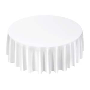 Nappes blanches en polyester, 10 pièces, 120 pouces de diamètre, résistantes aux taches et aux plis, lavables en machine, pour mariages et événements formels - Product Image 1