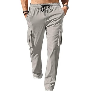 Mens <b>Cargo</b> <b>Pants</b> with Oversized Utility Style Loose Fit Baggy <b>Pants</b> for Man Streetwear Workwear <b>Elastic</b> <b>Waist</b> <b>Cargo</b> <b>Pants</b> - Product Image 1