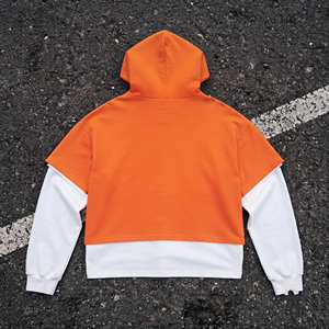 เสื้อฮู้ดดี้ผู้ชายแบบสองชั้นประดับเพชรเทียม ผ้าฟลีซ 400 GSM ทรงหลวม สไตล์สตรีทแวร์สำหรับฤดูหนาว เสื้อฮู้ดดี้ 3 ชั้น - Product Image 2