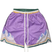 Shorts de basketball personnalisés pour hommes en maille, taille élastique, séchage rapide, écologiques, respirants, mi-longs, pour le sport