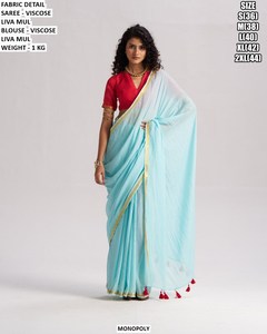 sari azul real - Product Image 2