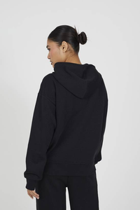 Sweat à capuche zippé pour femme, personnalisé, hiver, 100% coton, logo sur le devant, manches longues, couleur unie, poignets côtelés extensibles, couverture complète - Product Image 5