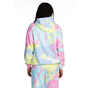 Sweat-shirt personnalisé oversize vintage délavé streetwear tie-dye décontracté coupe ample avec poches en molleton tie-dye pour femme - Product Image 2