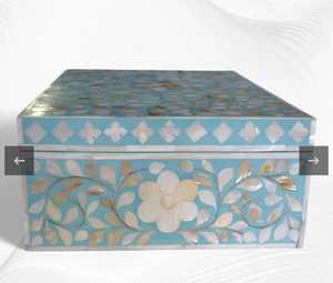 Plateau de service en bois de qualité supérieure avec incrustations en os, de qualité commerciale, idéal pour les anniversaires, passe au lave-vaisselle, finition polie, décoration d'intérieur - Product Image 6