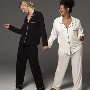Pyjama trois-quarts col en V Vietnamien, service OEM ODM, doux et respirant, 100% coton biologique pour femme - Product Image 4