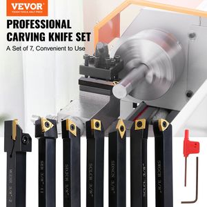 Juego de 7 Portaherramientas de Torneado Indexables de Metal de Alta Resistencia CNC de 3/8 Pulgadas con Insertos de Carburo Recubiertos de Titanio - Product Image 2